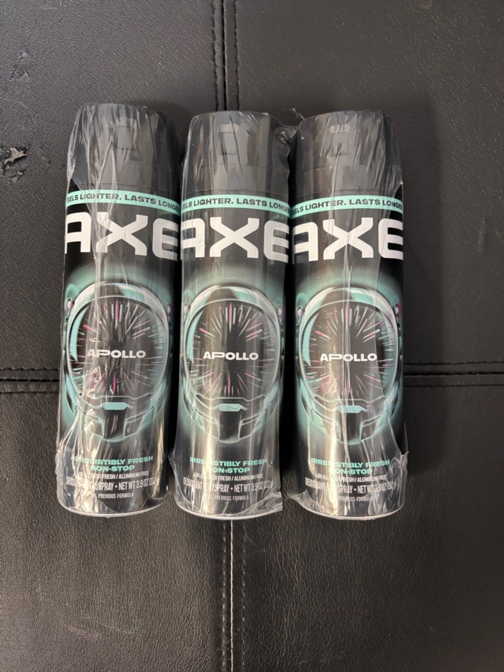 AXE Apollo Body Spray 3.9oz Cans - 3 Count. NWT